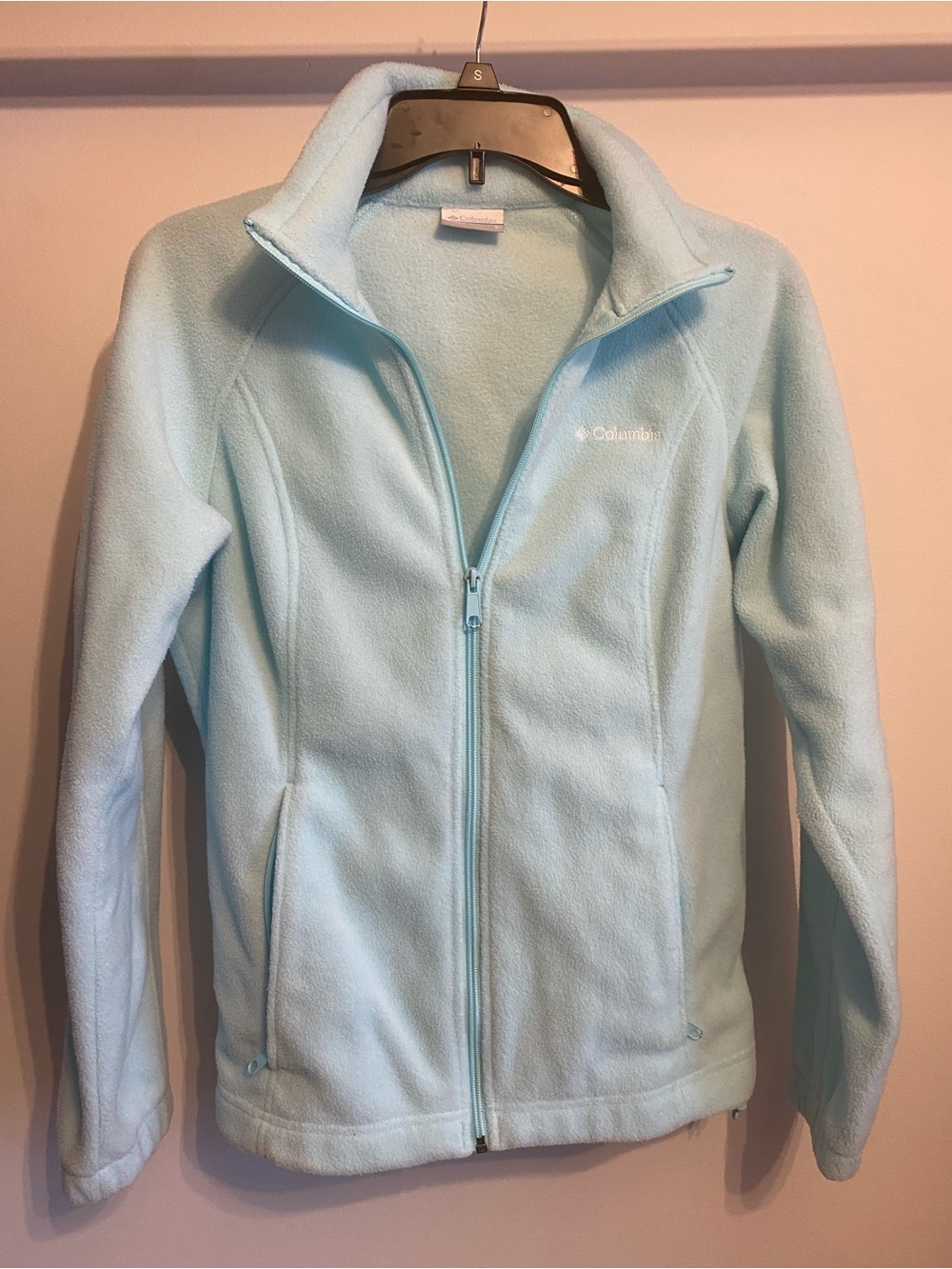 Columbia Pale Blue Full-Zip Fleece Jacket